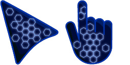 Cursor preview: Custom Cursor - Neon Blue on Dark Blue - 52 - cute-cursor.com