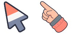 Cursor preview: Coral Slate Palette - 50 - cute-cursor.com