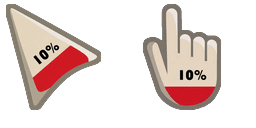 Cursor preview: Detailed Color Low Battery Cursor - 59 - cute-cursor.com