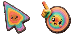 Cursor preview: Tree Growth Rings Color Cursor - 64 - cute-cursor.com