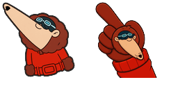 Cursor preview: Numbuh 4 Nose - 50 - cute-cursor.com