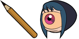 Cursor preview: Eileen and Pencil - 13 - cute-cursor.com