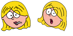 Cursor preview: Animated Lizzie McGuire - 65 - cute-cursor.com