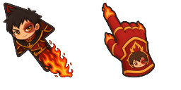 Cursor preview: Zuko's Firebender - 61 - cute-cursor.com
