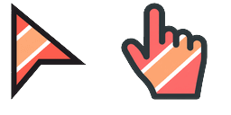 Cursor preview: Modern Coral Desktop - 67 - cute-cursor.com