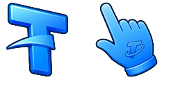 Cursor preview: Electric Blue T - 66 - cute-cursor.com