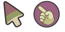 Cursor preview: Plum Olive Palette - 61 - cute-cursor.com