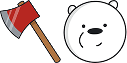 Cursor preview: Ice Bear Fire Axe - 62 - cute-cursor.com
