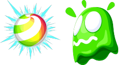 Cursor preview: Funky Pac-Man Chase - 64 - cute-cursor.com