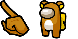 Cursor preview: Rilakkuma Crewmate - 66 - cute-cursor.com