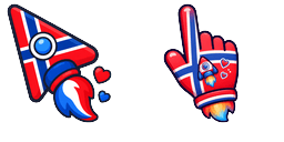 Cursor preview: Cute Norway Rocket - 65 - cute-cursor.com