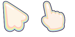 Cursor preview: Pastel Rainbow Puff - 66 - cute-cursor.com