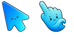 Cursor preview: Minimal Gradient Blue Wave - 64 - cute-cursor.com
