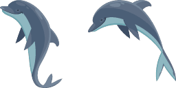 Cursor preview: Dolphin - 63 - cute-cursor.com