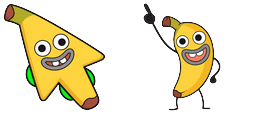 Cursor preview: Banana Joe Custom Cursor - 67 - cute-cursor.com
