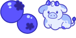 Cursor preview: Blueberry Cow - 66 - cute-cursor.com