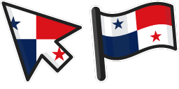Cursor preview: Panama Flag - 1 - cute-cursor.com