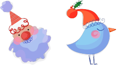 Cursor preview: Santa Winter Bird - 46 - cute-cursor.com