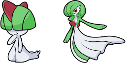 Cursor preview: Ralts and Gardevoir - 53 - cute-cursor.com