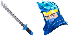 Cursor preview: Ninja Dual Katanas - 41 - cute-cursor.com
