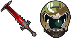 Cursor preview: Doom Slayer - 66 - cute-cursor.com