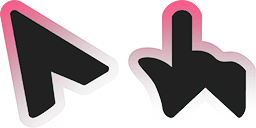 Cursor preview: Pink Dissolving on Black - 43 - cute-cursor.com