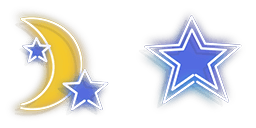 Cursor preview: Moon Star - 66 - cute-cursor.com