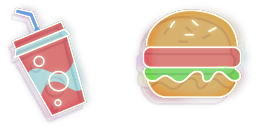 Cursor preview: Soda Burger - 67 - cute-cursor.com
