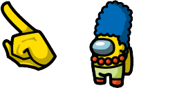 Cursor preview: Marge Simpson Crewmate - 66 - cute-cursor.com