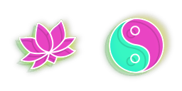 Cursor preview: Lotus YIN Yang - 67 - cute-cursor.com