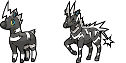 Cursor preview: Blitzle and Zebstrika - 63 - cute-cursor.com
