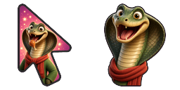 Cursor preview: Feast Scarf Cobra Cursor - 65 - cute-cursor.com