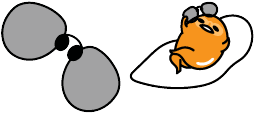 Cursor preview: Sunbathing Gudetama - 65 - cute-cursor.com
