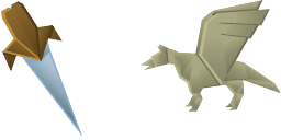 Cursor preview: Origami Winged Wolf - 64 - cute-cursor.com