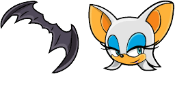 Cursor preview: Rouge the Bat - 66 - cute-cursor.com