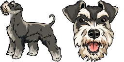 Cursor preview: Schnauzer Dog - 67 - cute-cursor.com