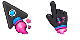 Cursor preview: Cute Black Rocket - 67 - cute-cursor.com