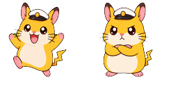 Cursor preview: Captain Pikachu - 66 - cute-cursor.com