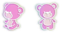 Cursor preview: Pink Bear - 65 - cute-cursor.com