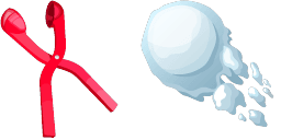 Cursor preview: Snowball Fight - 50 - cute-cursor.com