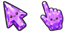 Cursor preview: Amethyst Crystal Arrow - 67 - cute-cursor.com
