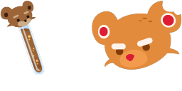 Cursor preview: Super Gingerbread Bear - 64 - cute-cursor.com