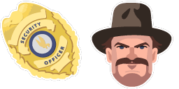 Cursor preview: Chief Hopper - 65 - cute-cursor.com