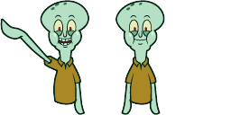 Cursor preview: Cute Squidward - 66 - cute-cursor.com