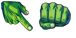 Cursor preview: Marvel Angry Hulk - 65 - cute-cursor.com