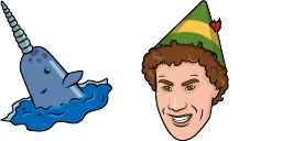 Cursor preview: ELF And MR Narwhal - 66 - cute-cursor.com