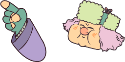 Cursor preview: Sticky Joan - 67 - cute-cursor.com