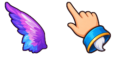 Cursor preview: Cute Magic Wing Wizard - 65 - cute-cursor.com