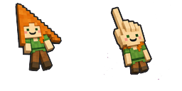 Cursor preview: Cute Minecraft Alex - 66 - cute-cursor.com