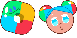 Cursor preview: Cookiedroid and Play Block - 66 - cute-cursor.com